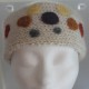 Hoofdband Tutti Fruttie, regenboogwol met polka dots