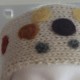 Hoofdband Tutti Fruttie, regenboogwol met polka dots