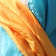 Zijden shawl 140 x 45 , Oker